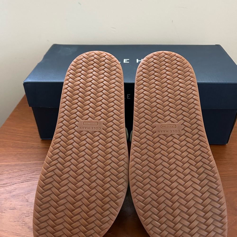 NIB Cole Haan Marisol Leather Footbed Sandals- Oil Green Size: 7 - Picture 3 of 4